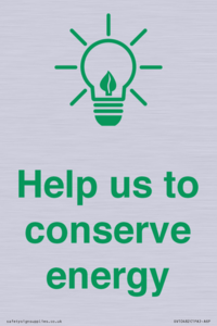 Help us to conserve energy 